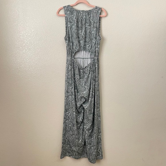 Pact Jumpsuit Womens Large Green Floral Jersey Knit Organic Cotton Straight Leg - Picture 9 of 12